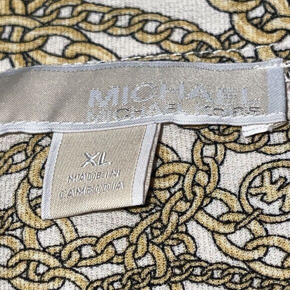 Michael Kors Womens Top XL Gold Chain Work Career Professional Office Casual - Picture 2 of 11